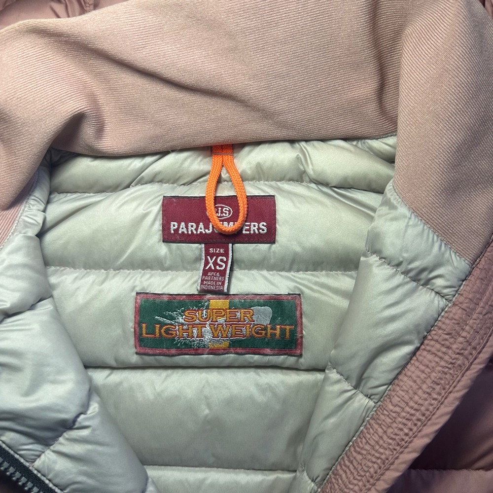 Parajumpers Puffer Jacket Womens XS Pink Super Lightweight Hooded Down Coat - Picture 7 of 15